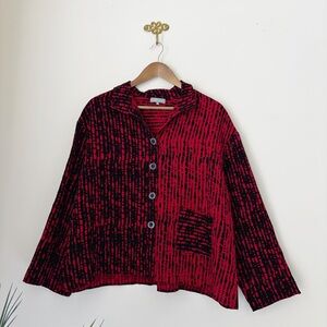 Habitat Striped Patch Pocket Button Up Shirt Large Lagenlook